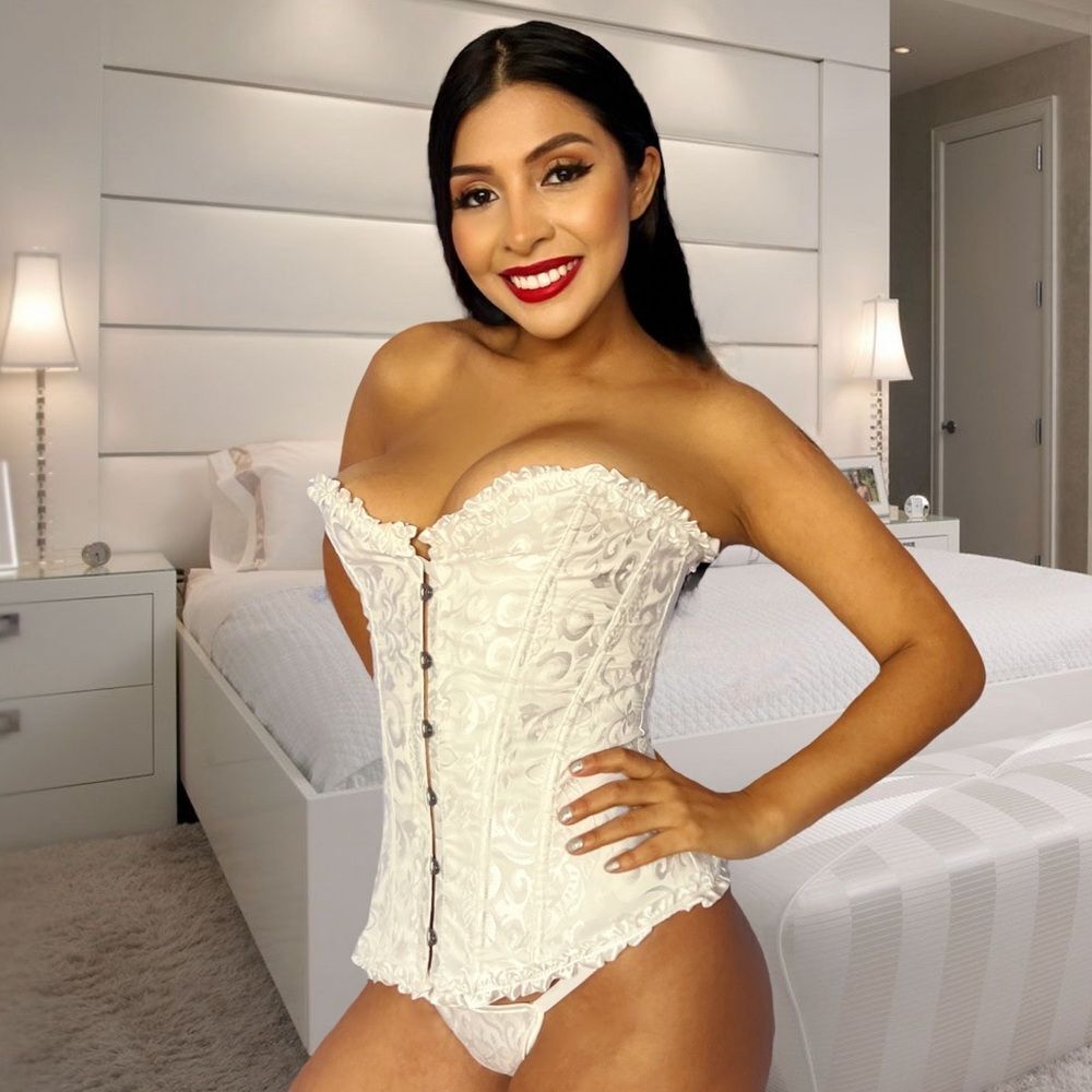 White Strapless Bridal Corset​​​